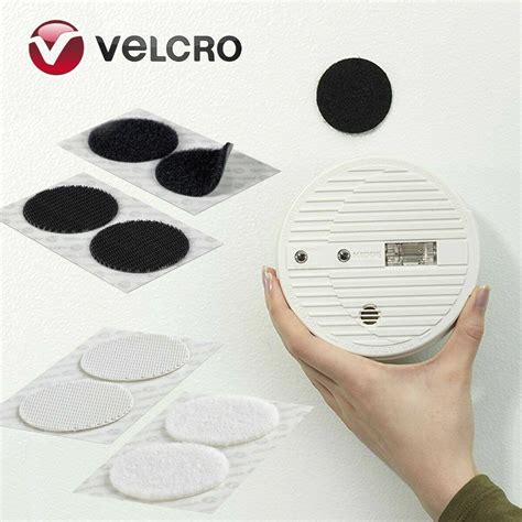 Heavy Duty Velcro Coins White Black Self Adhesive Stick On