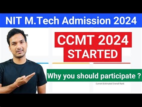 CCMT 2024 STARTED NIT M Tech Admission 2024 Ccmt Counselling