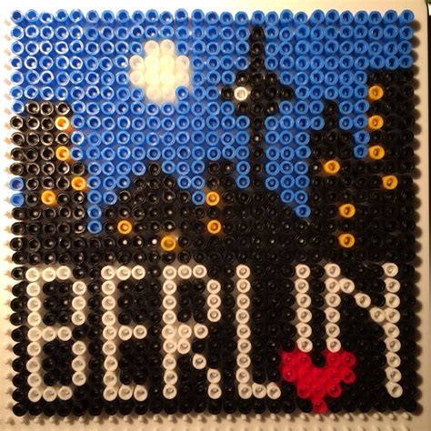 Perler Beads Berlin Cityscape City Town Stadt Germany Untersetzer