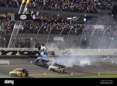 Daytona Beach Florida Usa Th Feb Ryan Newman Crashes