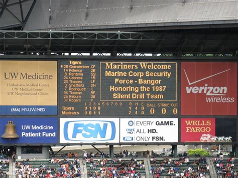 Seattle Mariners Vs Detriot Tigers Safeco Field Seattle Washington