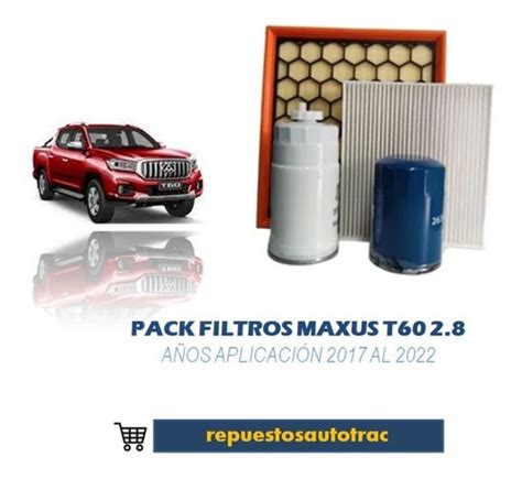 Kit Filtros Maxus T Aire Aceite Petroleo Polen Cuotas