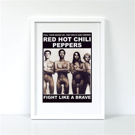 Red Hot Chili Peppers Print Fight Like A Brave Music Poster In 2020