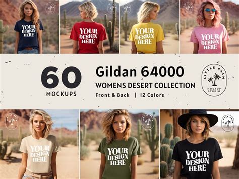 Gildan 64000 Mockup Bundle Gildan T Shirt Mockup Front And Back Mockup