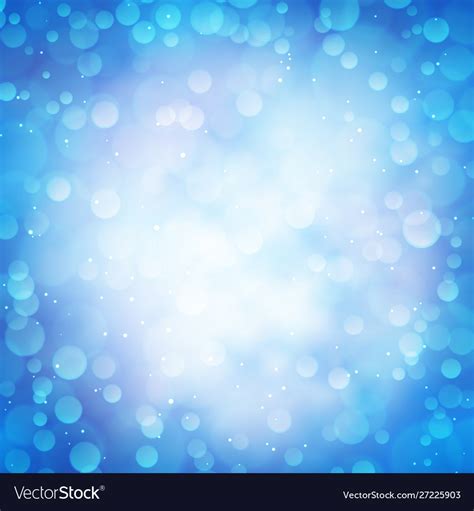 Blurred light blue background with bokeh Vector Image