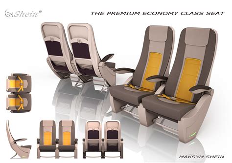 The premium economy class seat on Behance | Aircraft interiors, Seating ...