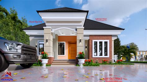 simple 4 bedroom bungalow architectural design - A-ONE BUILDING PLAN