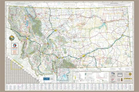 Montana Road Map Directory Scenic Routes And Highways Pocket Montana