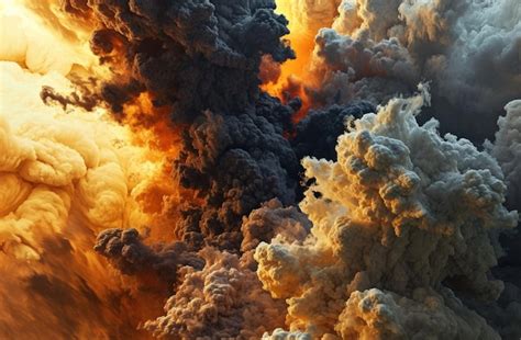 Premium AI Image | A fire and smoke from a volcano