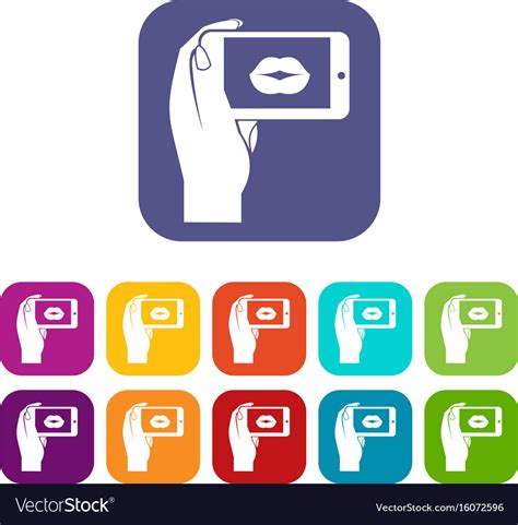 Female Hand Holding Smartphone Royalty Free Vector Image