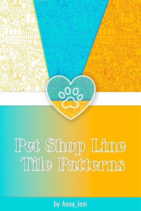 Pet Shop Line Tile Patterns Masterbundles