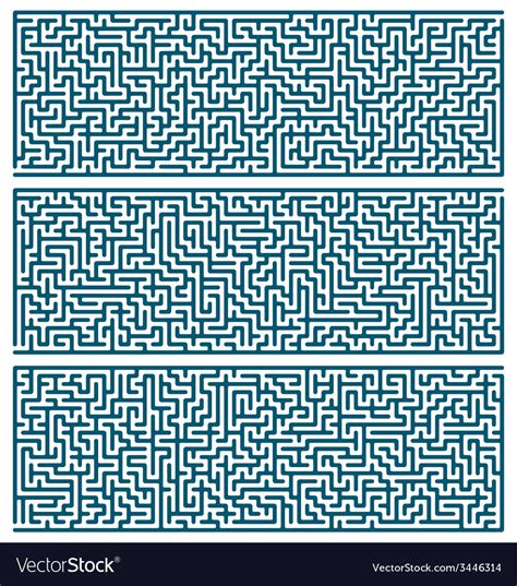 Maze Set Royalty Free Vector Image VectorStock