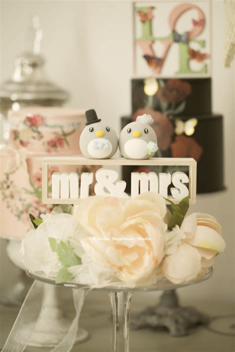 Handmade Penguins Bride And Groom Mochiegg With Mr And Mrs Letters