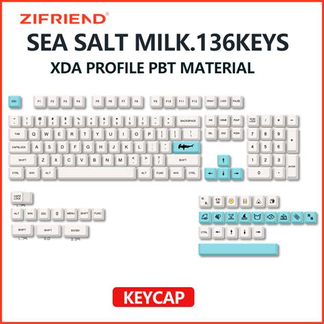 Zifriend Keys Sea Salt Milk Keycap Pbt Xda Profile For Mechanical