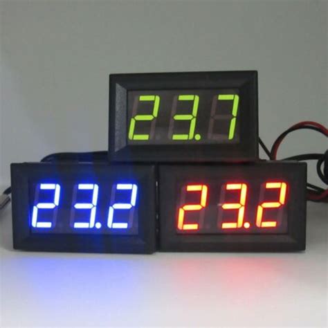 New 12v Led Display Digital Temperature Meter 50°c~ 110°c Thermometer Sensor Ebay