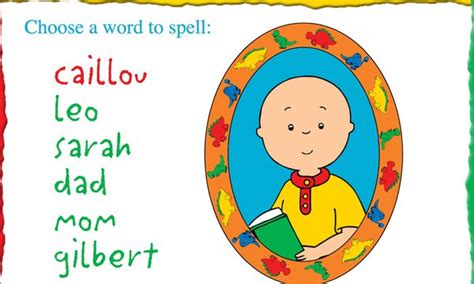 Spelling with Caillou | NuMuKi