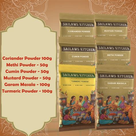 All Spice Powders Turmeric Powder Coriander Powder Garam Masala