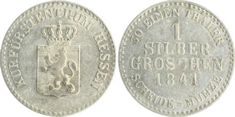 Hessen Kassel Silbergroschen Wilhelm Ii Und Mitregent Fried Wilh