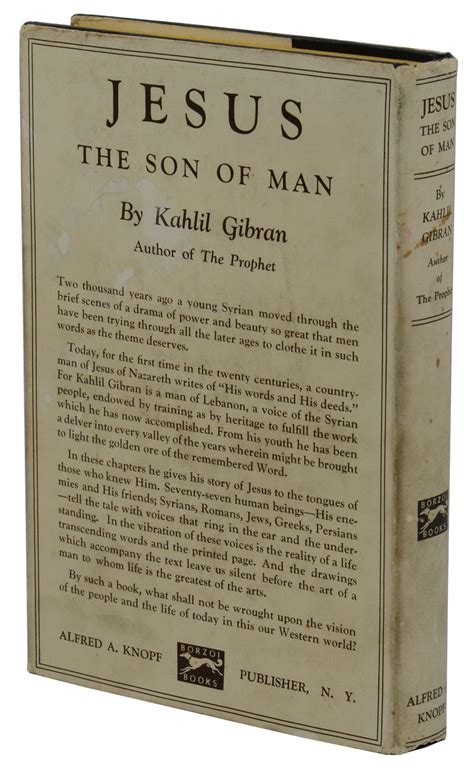 Jesus The Son Of Man By Gibran Kahlil Near Fine First Edition