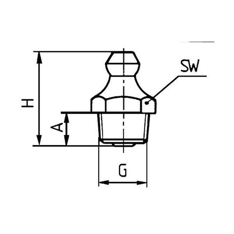 Hydraulik Schmiernippel H1 1 8 NPT SW 11 DIN 71412 Form A Werkst 1