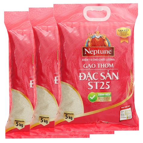 Gạo Thơm đặc Sản Neptune St25 Túi 5kg Chuỗi Tạp Hóa Việt Chuyên Sỉ