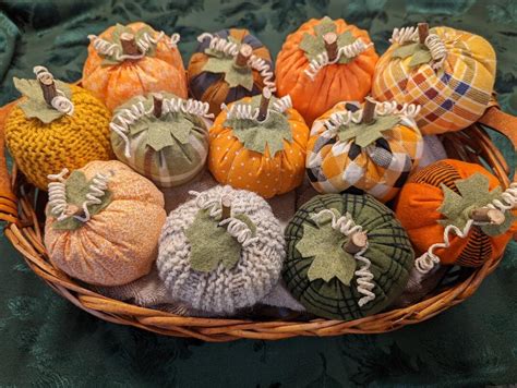 Fabric Handmade Pumpkins, Fall Decor - Etsy