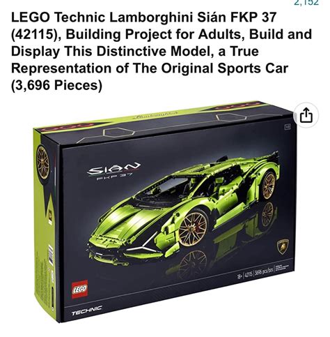 Lego technic x Lamborghini Sian, Hobbies & Toys, Toys & Games on Carousell