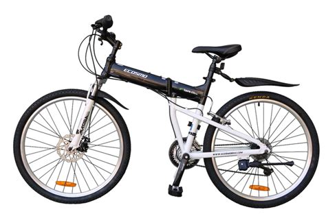 Ecosmo 26 Alloy MTB Folding Bike Black White Panlova