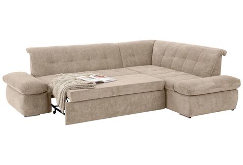 Sofa L Form Belle Mit Schlaffunktion Beige Sofas Zum Halben Preis