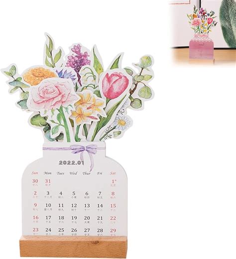 Amazon Bloomy Flowers Desk Calendar Calendar Desk