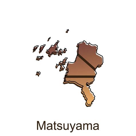 Map City of Matsuyama design, High detailed vector map - Japan Vector Design Template, suitable ...