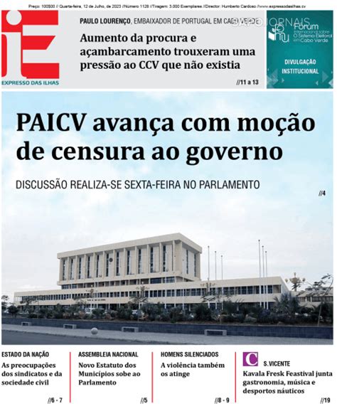 Expresso Das Ilhas 12 Jul 2023 Jornais E Revistas SAPO Pt