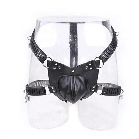Male Underwear Erotic Gay Penis Chastity Panties Leather Fetish Men Porno Bondage Lingerie Sexy