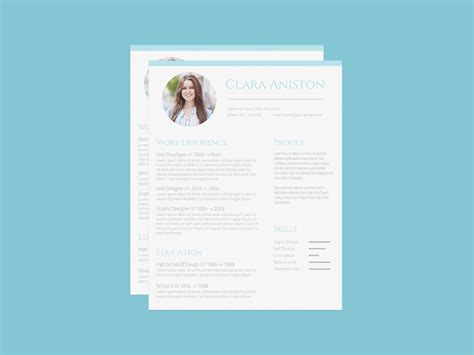 Free Simple Word Resume Template with Modern Design - Free Resume