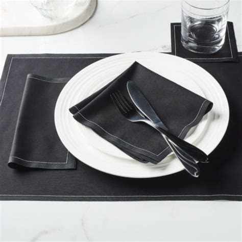 My Drap Black Cotton Cocktail Napkins Units