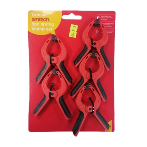 Amtech Spring Clamp Set 5pcs Property Maintenance