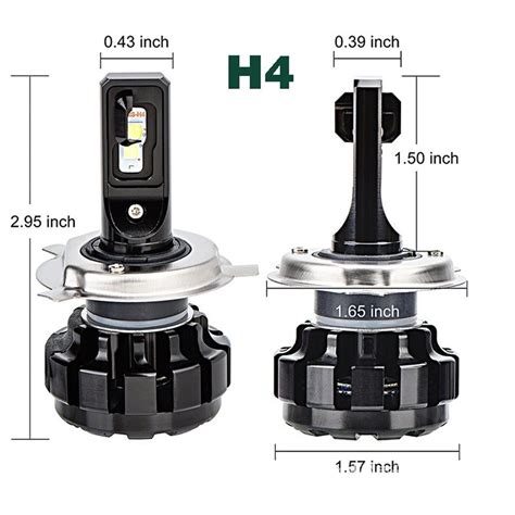 60W 12000 Lumen H4 HB2 9003 CREE LED Chip High Low Beam Led Headlight