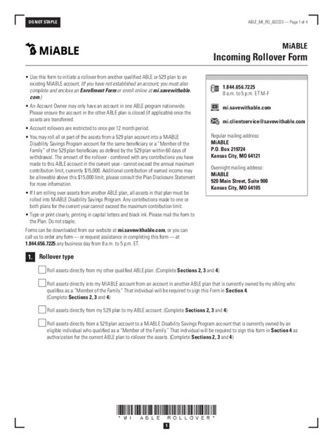 Fillable Online NextGen 529 Client Direct Series Incoming Rollover Form