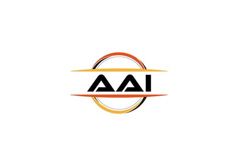 AAI Letter Royalty Ellipse Shape Logo AAI Brush Art Logo AAI Logo For