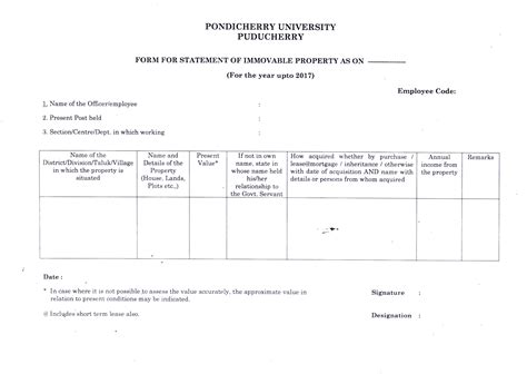 Non Submission Of Annual Immovable Property Returns For The Year Upto