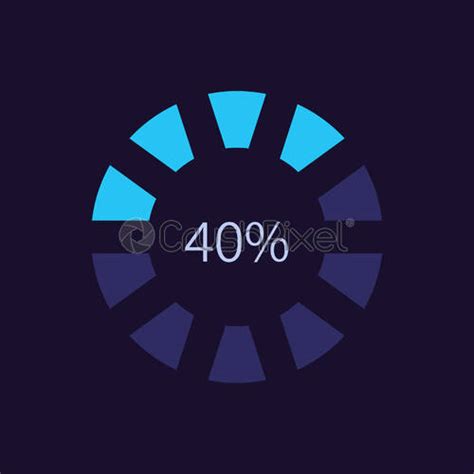 Segmented circular bar infographic chart design template for dark theme ...