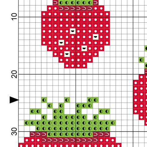 Charts Club Members Only Strawberries Cross Stitch Pattern Daily