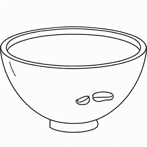 Bowls Colorir Tigelas Sopa Sketch Coloring Page