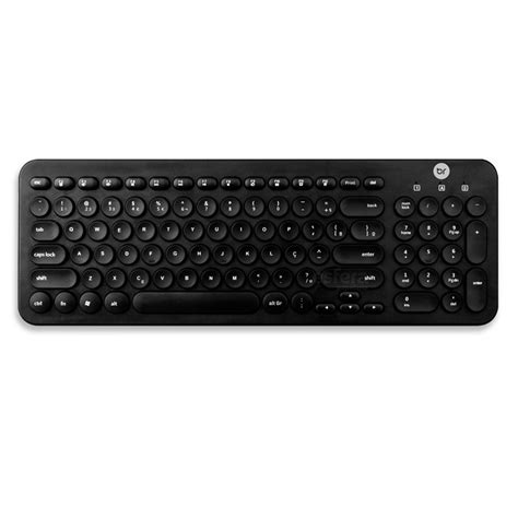 Combo Teclado Multim Dia Teclas Redondas E Mouse Sem Fio Bright