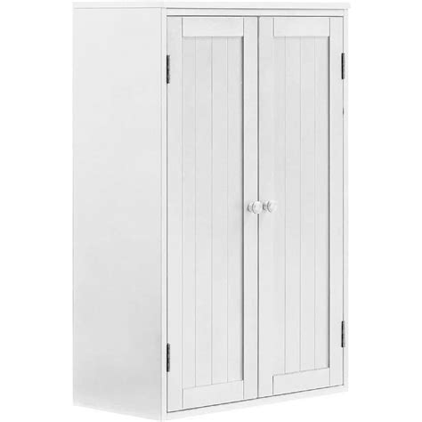 Tileon Mdf Freestanding Storage Cabinet With Double Doors And