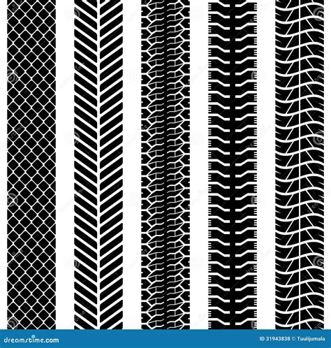 Seamless Truck Tyre Tracks Stock Vector Illustration Of Machinery