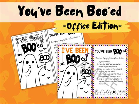 Youve Been Booed Printable Office Edition Ive Been Bood Sign Workplace Halloween Activity