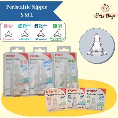 Jual Pigeon Peristaltic Nipple Slim Neck Dot Bayi Shopee Indonesia