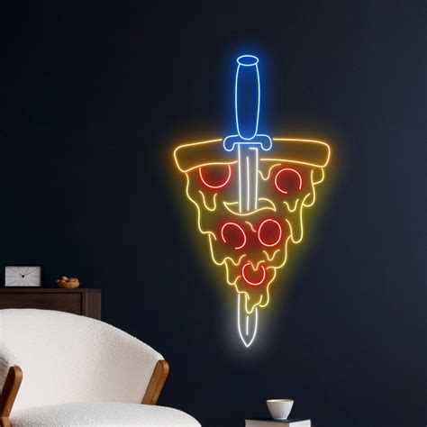 Pizza Led Sign Pizza Slice Led Sign Wall Decor Shop Neon Sign