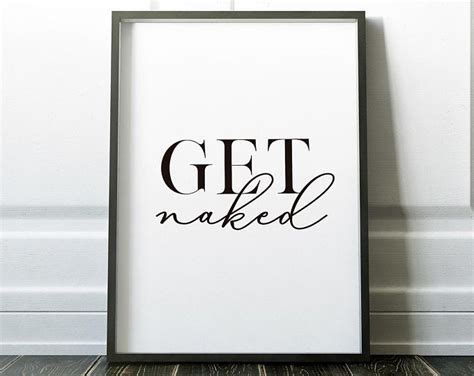 Get Naked Sign Printable Wall Art Lettering Poster Etsy Artofit